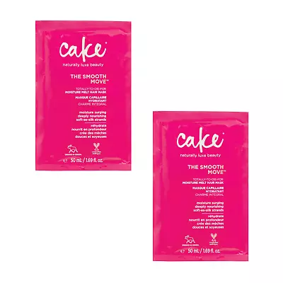 LOT OF 2: CAKE The Smooth Move Moisture Melt Hair Mask (1.69 Fl Oz Each) • $9.99