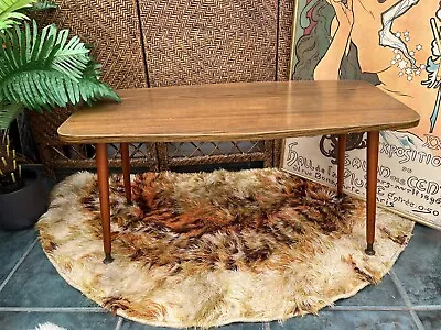 Vintage Retro Wood Effect Coffee Table Mid Century Dansette Legs Nice Shape! • £39.99