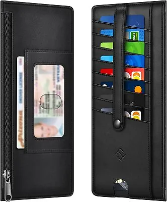 RFID Blocking Slim Credit Card Wallet Holder Change Pouch With Zipper Pocket • $9.99