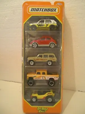 Matchbox Off Road Rally 5 Pack 2020 1:64 Vw Golf Fiat 500 X Jeep Dodge D200  • £6.99