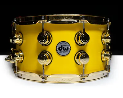 DW Collector's 7x14 SSC Maple - Aztec Gold Over White Pearl W/Gold HW • $1047.60