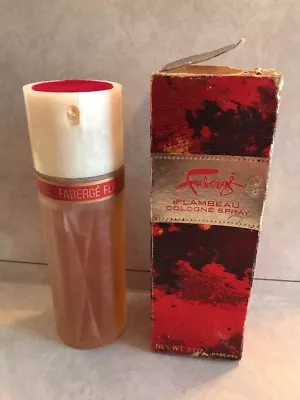 Vintage Faberge Flambeau Cologne Spray NET WT 3 Oz 1960's-70's Rare Bottle • $66.99