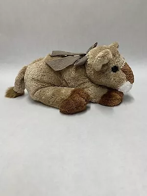 Vintage 2003 Animal Adventure Mountain Lion Cougar Stuffed Plush Gingham Bow • $18.95