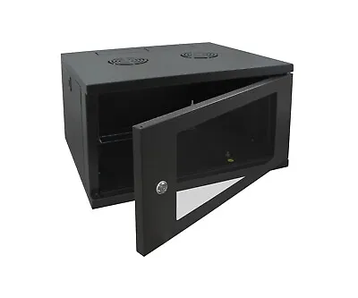 Wall Mounted Data Cabinet 6u 9u 12u 15u Or 18u 600mm Deep Black 19   Lot • £153.68