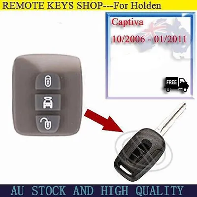  3Button For Holden Chevrolet Captiva 2008-2013 Remote Key Fob Pad Button Rubber • $8.91