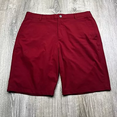 Puma Shorts Mens 36 Red Golf Chino Performance Flat Front Casual Stretch Golfer • $24.95