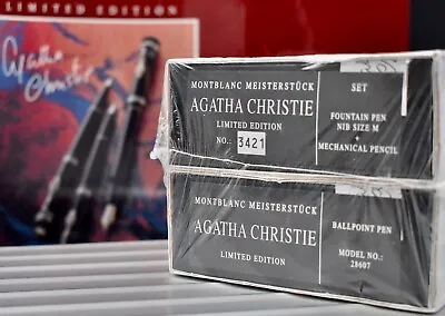 MONTBLANC 1993 Agatha Christie  Writers Limited Edition 3 Pcs Set #3421 M SEALED • $5700