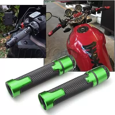 Green 7/8  22mm Hand Grips Handlebar Gel For Honda Suzuki Yamaha Kawasaki Guzzi • $15.97