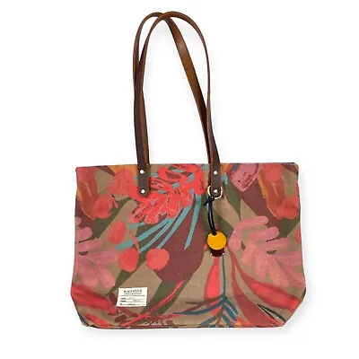 R. Riveter Floral Canvas Wilson Shopper Tote Shoulder Bag Purse • $55