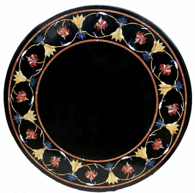£558.08 • Buy 24  Marble Table Top Semi Precious GemStones Inlay Work