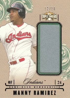 2014 Topps Triple Threads Unity Relics Emerald #UJRMR1 Manny Ramirez/18 • $16.99