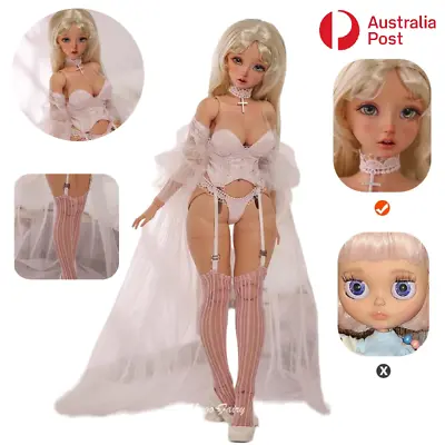 1/4 BJD Doll Anthea Bare Nude Ball Jointed Body Eyes Makeup Elegant Gift 41cm AU • $172.03