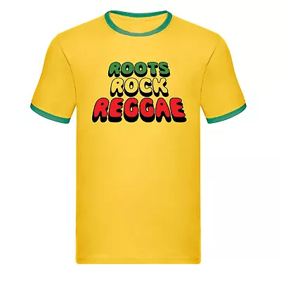 ROOTS ROCK REGGAE T-SHIRT -  Rasta Bob Marley Jamaica Rastafarian - Sizes S-XXL • £12.95