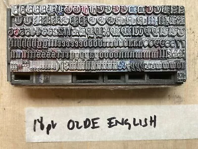 £8 • Buy 18pt Olde English Letterpress Type Metal #51