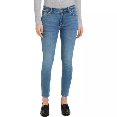 7 For All Mankind Womens B(air) Mid-Rise Light Wash Denim Skinny Jeans BHFO 2498 • $18.99