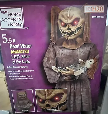 NEW Home Accents 5.5'FT SITTER OF SOULS ANIMATRONIC Halloween Prop BOX IN HAND • $200