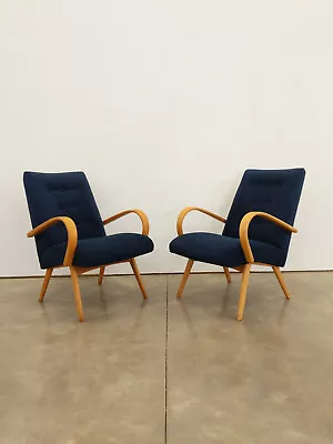 Pair Of Vintage Mid Century Modern Czech Lounge Chairs • $1531.84