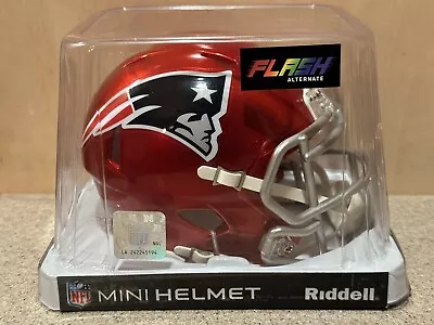 New England Patriots NFL Flash Alternate Riddell Speed Mini Helmet New In Box • $41.99