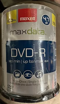 Maxell 638014 4.7 GB 16x Spindle DVD-R Recordable Disc - Gold (100/Pack) New • £27.95