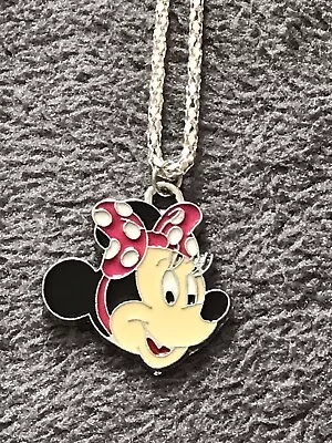 1 Silver Tone  Polka Dot Minnie Mouse Necklace • £2.25