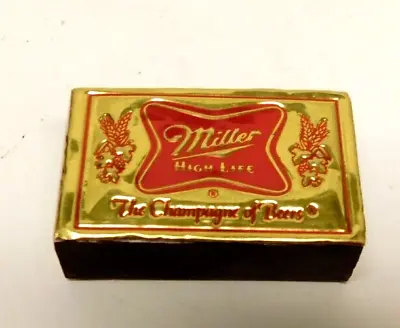 NOS Miller High Life Beer Foil Label Matchbox Matchbook Made In Japan Unstruck • $8.99