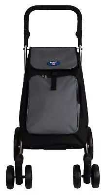£64.75 • Buy Heavy Duty 6 Wheels Shopping Trolley With Adjustable Handle Grocery Cart 54L