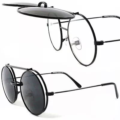 Designer Hot Vintage Retro Lennon Urban Mens Womens Flip Up Round Sunglasses • $14.99