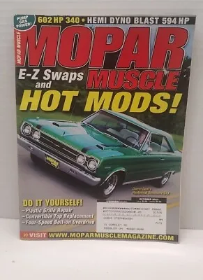 Mopar Muscle Magazine October 2003   Grill Repair Resto Mod Belvidere GTX • $6.99