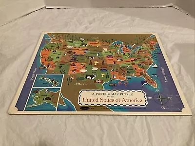 Vintage Whitman United States Map Puzzle 1968 • $22