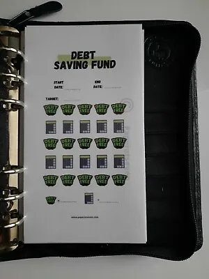 £2.55 • Buy A6 Filofax Debt Payment Fund Savings Challenge For 6 Ring Organiser Binder Size