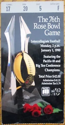 1990 Rose Bowl Ticket USC Trojans Vs Michigan Wolverines • $15