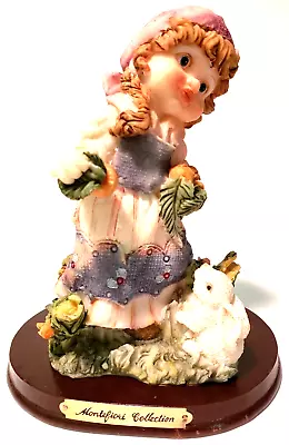 Montefiori Collection Figurine - Italy Design - Girl With Rabbits & Carrots • $12