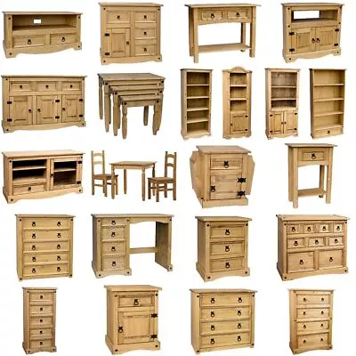 £119.95 • Buy Corona Solid Mexican Pine Bedroom Living Dining Room Rustic Waxed Furniture