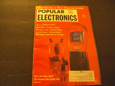 $10 • Buy Popular Electronics May 1963 The Vacuum Tube Family Tree ID:52202