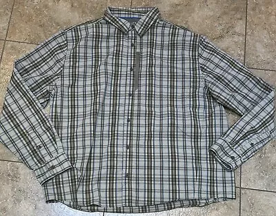 Men's MOUNTAIN HARDWEAR Long Sleeve Plaid Button Shirt Size XXL 26-1100 • $15