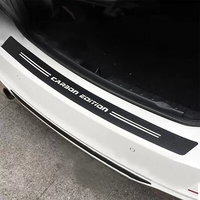 41  Car Accessories 5D Carbon Fiber Film Trunk Guard Plate Sticker Moulding Trim • $10