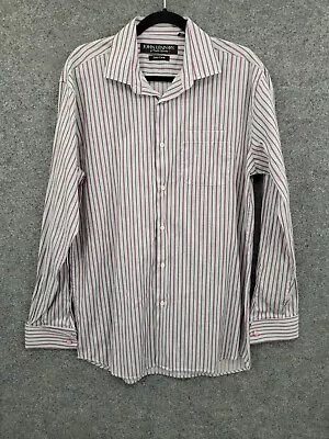 John Lennon By English Laundry Shirt Mens 15.5 34/35 Button Up Flip Cuff Gray • $15.99