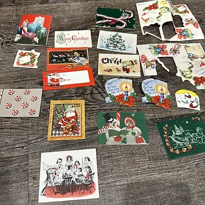 Vintage Christmas Gift Tags Kitschy Package Card Tags 1950’s 60’s • $9.99