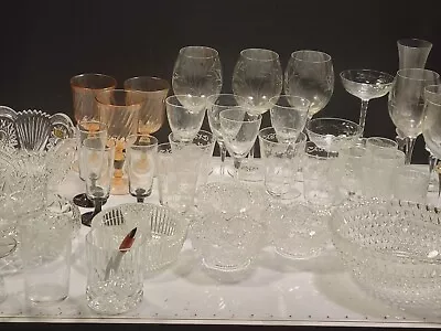Vintage Mix Assorted Size Glass   Set Barware Read Description Please  • $0.99
