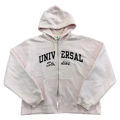 Universal Orlando Hoodie Full Zip Spell Out Big Logo Sweatshirt Womens Large • £19.99