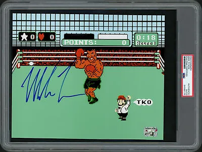 Mike Tyson Autographed 8x10 Photo Punch Out Encapsulated Psa/dna Stock #203898 • $149