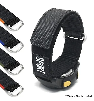 Bandini Nylon Sports Watch Strap - Hook And Loop Band- 18mm 20mm 22mm 24mm 26mm • $11.99