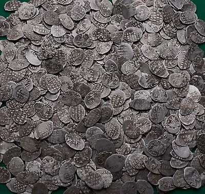 Mikhail Fyodorovich 1613-1645 LOT 100 Russian COINS Silver Kopek SCALES • $300