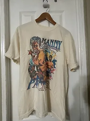 Vintage  Manny Paquiao  Pac-Man T- Shirt  Comfort Colors Size Large • $12.60