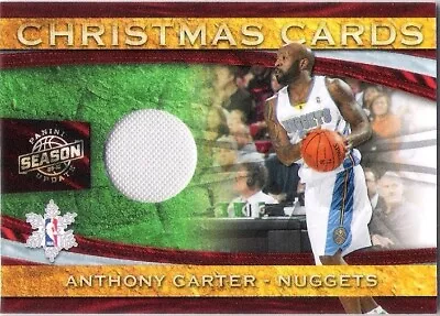 2009-10 Panini Season Update Christmas Cards Materials Anthony Carter Jersey • $5