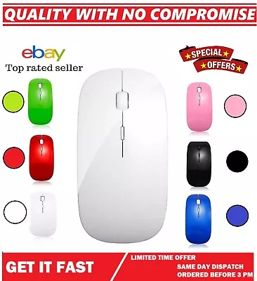 £0.99 • Buy 2.4 GHz Wireless Cordless Mouse Mice Scroll Optical For PC Computer Laptop + USB