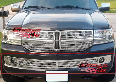 Fits 2007-2014 Lincoln Navigator Bumper Stainless Steel Mesh Grille Grill • $160.99