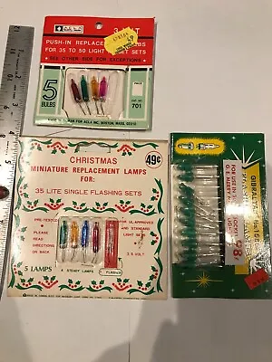 Vintage Christmas Miniature Replacement Light Bulbs Lot 3 Sets • $3.50