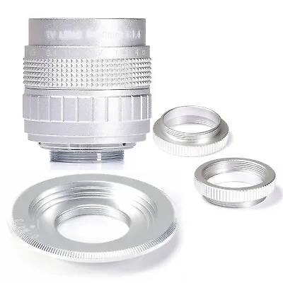 Fujian 50mm F1.4 CCTV Movie Lens C Mount For Micro 4/3 M4/3 MFT Mount Camears • $24.99