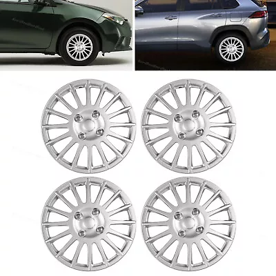 Set Of 16  Wheel Covers Full Hub Caps Universal Model Full Rim Skin Cover Silver • $30.49